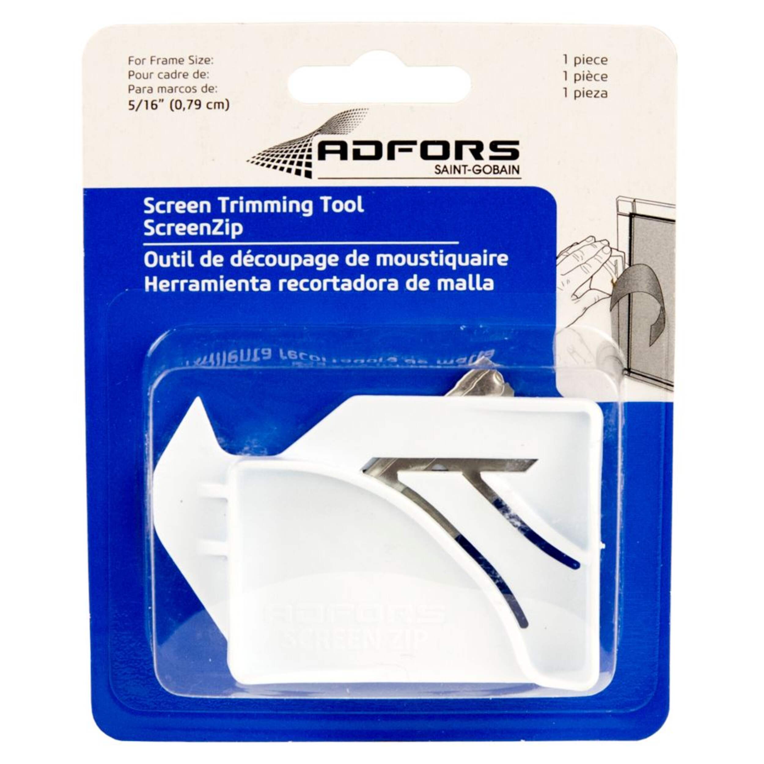 Adfors ScreenZip DIY Window Screen Trimming Tool Front_Flat