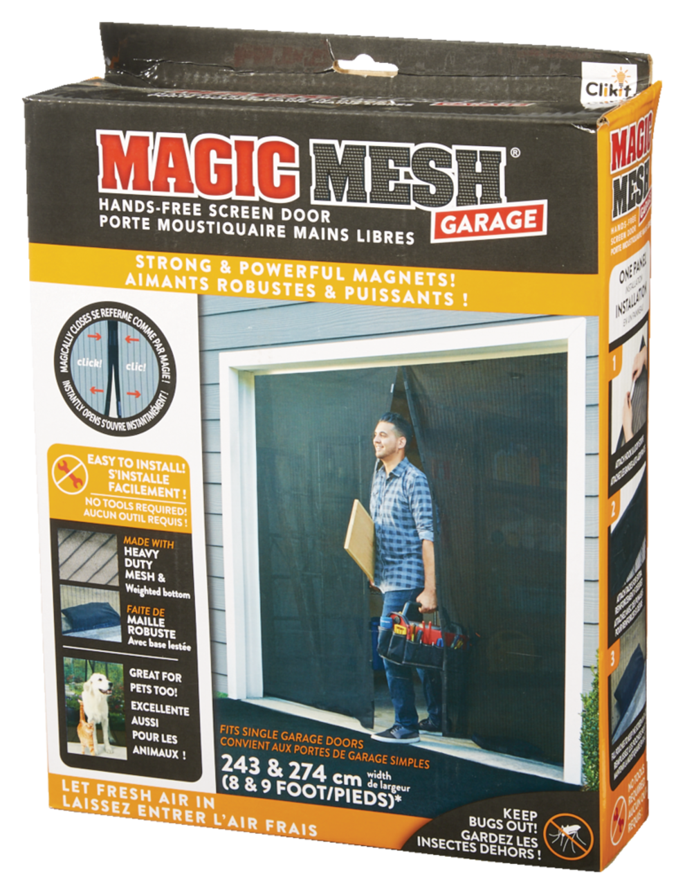 Household Essentials Bloc magnétique pour garage de fenêtre et