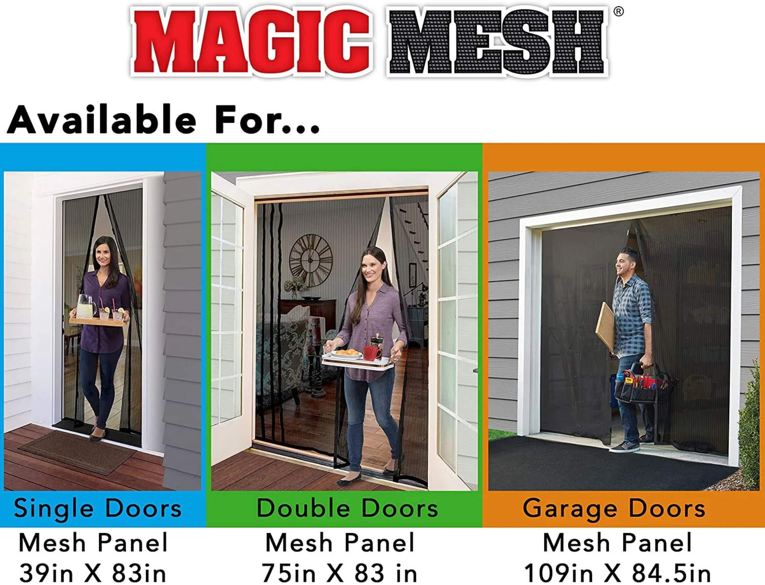 Magic Mesh Deluxe HandsFree Screen Door, Black Canadian Tire