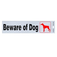 Sign Beware Of The Dog, 2-in x 8-in Front_Flat