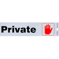 Sign Private, 2-in x 8-in
