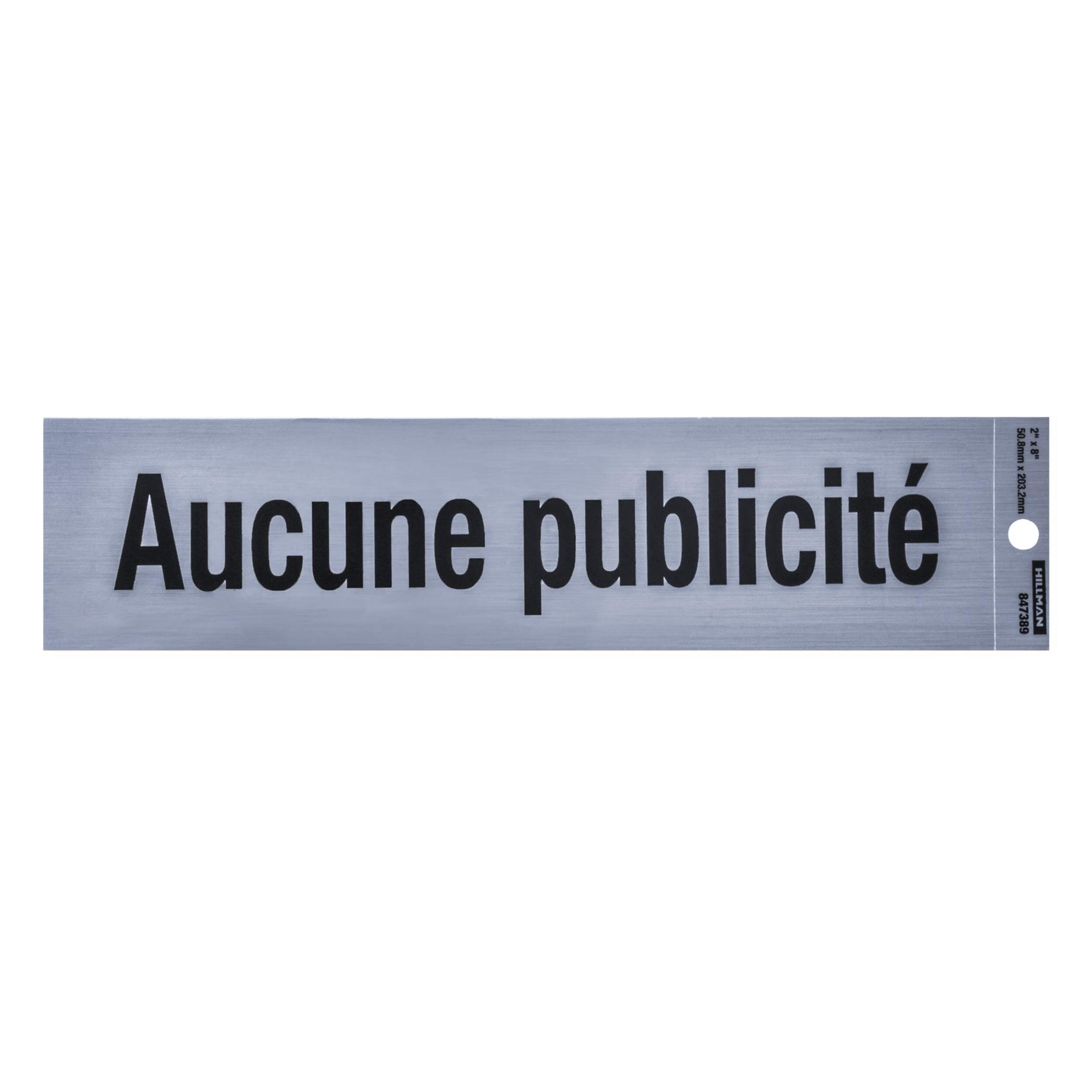 Sign Pas Circula, 2-in x 8-in Front_Flat