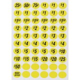 Trousse de vente de garage Hillman 848623 Ultimate comprenant des affiches, des poteaux, des listes de vérification et des autocollants, jaune/noir Front_Flat