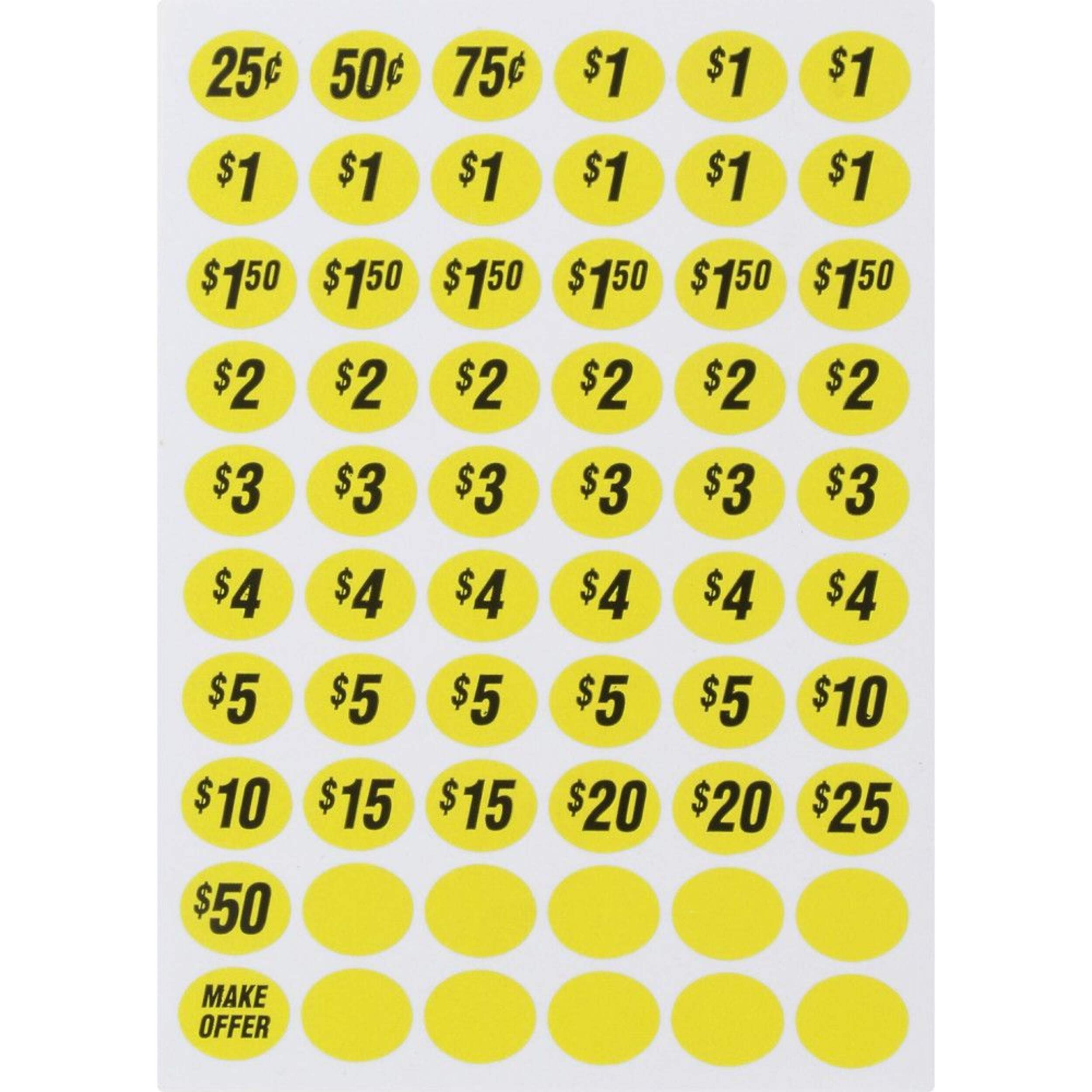 Trousse de vente de garage Hillman 848623 Ultimate comprenant des affiches, des poteaux, des listes de vérification et des autocollants, jaune/noir Front_Flat