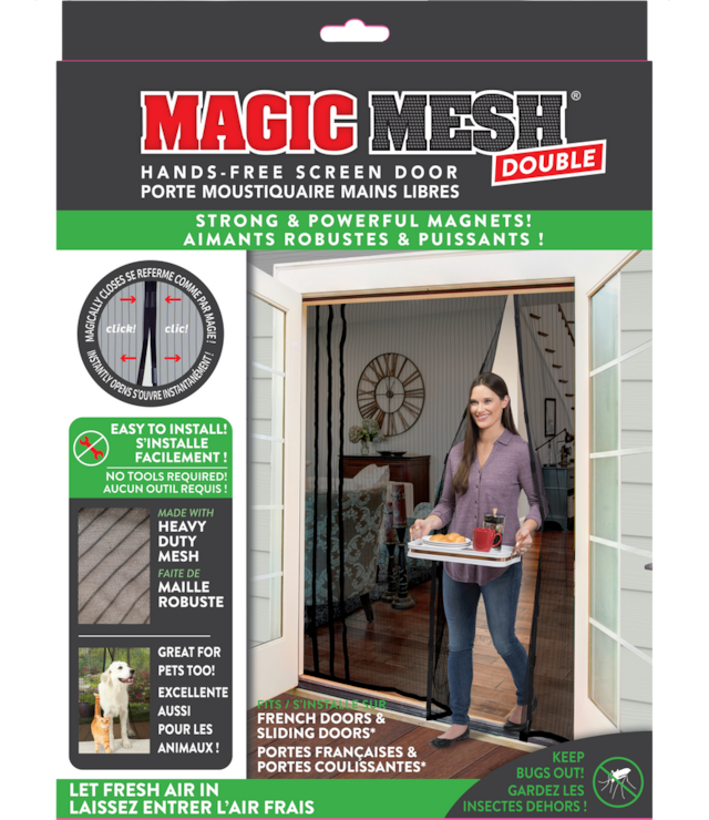 Magic Mesh Double HandsFree Screen Door, Black Canadian Tire