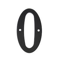 Hillman Steel 6-in Rust-Proof Screw-On Flush Mount House Number, Assorted Options, Satin Black Front_Flat