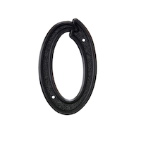 Hillman Plastic 6-in Rust-Proof Screw-On Flush Mount House Number, Assorted Options, Satin Black Front_Flat