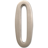 Hillman 843288 Steel 4-in Rust-Proof Self-Adhesive Flush Mount House Number, Assorted Options, Satin Nickel