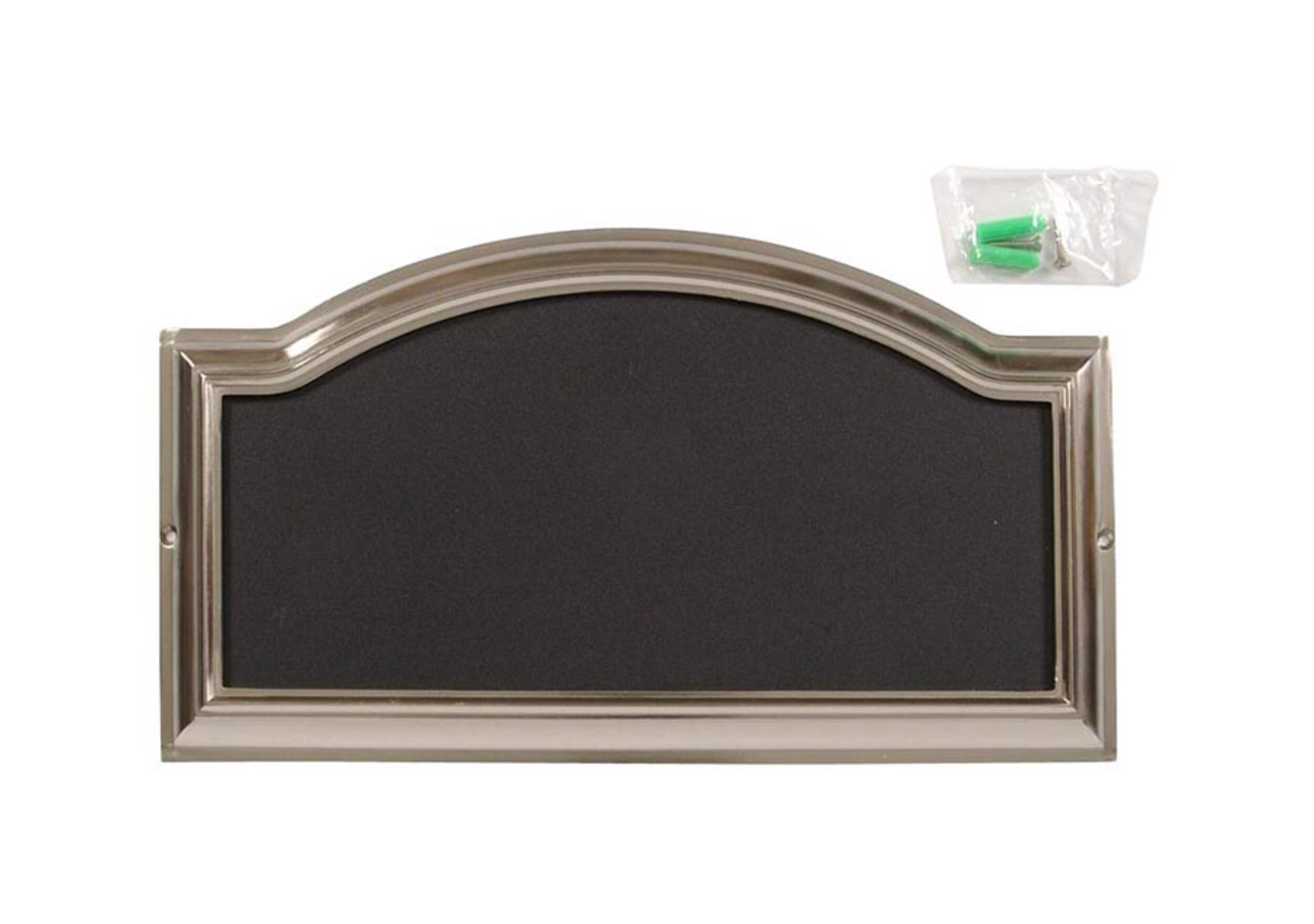 Hillman Screw-On Rectangular Address Plaque, Brushed Nickel, 9 x 16-in Front_Flat