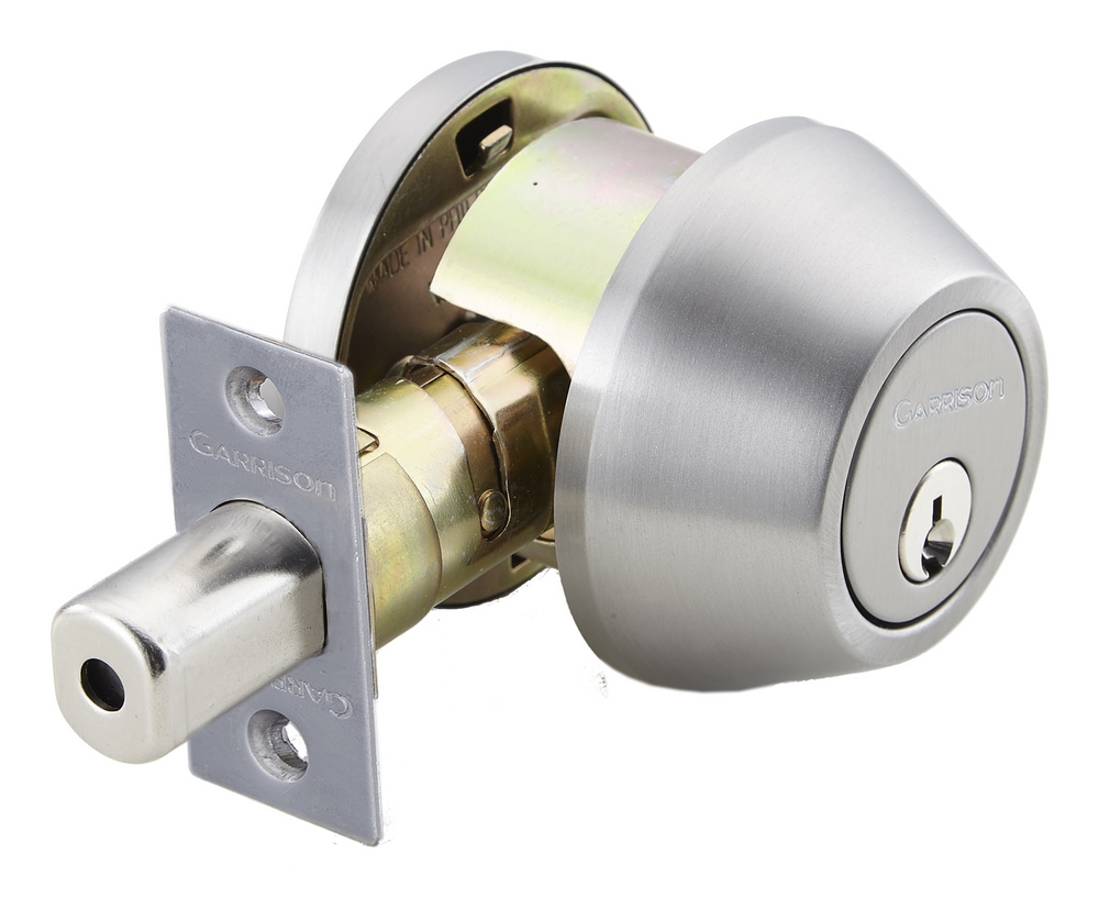 Garrison Single Cylinder Deadbolt Door Lock, Satin Nickel Canadian Tire