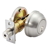 Serrure ronde à pêne dormant à 1 barillet Garrison, choix de finis Front_Three_Fourths_Angled_Right