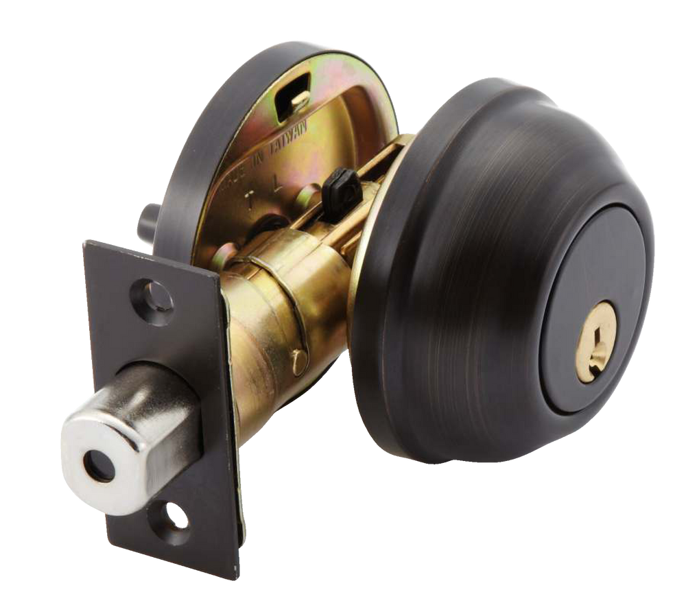 Garrison Single Deadbolt Door Lock, Oxidized Bronze Canadian Tire