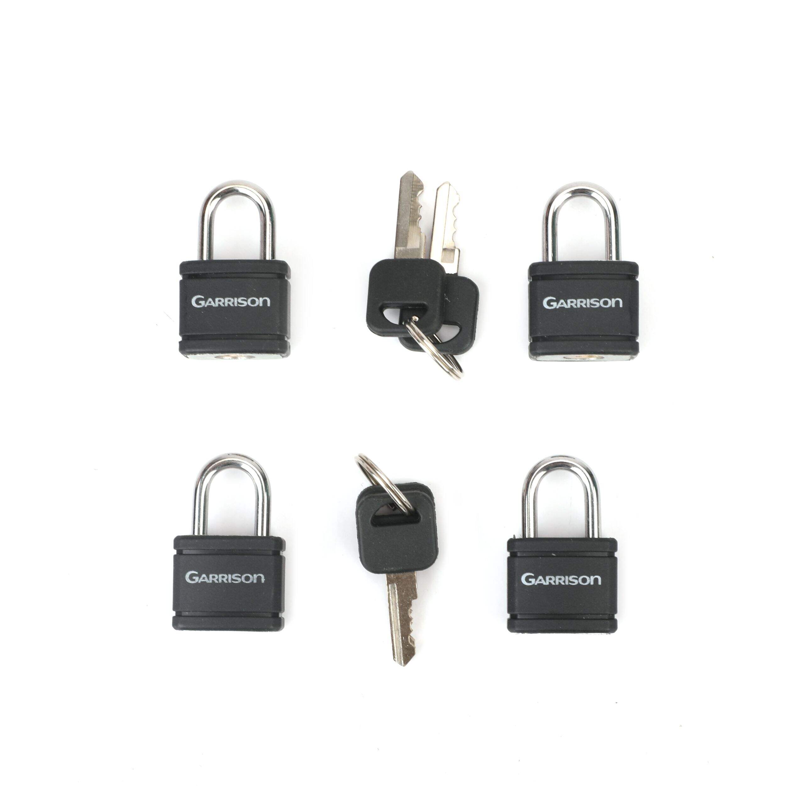 Garrison 19mm Vinyl Brass Lock, 4-pc Front_Flat