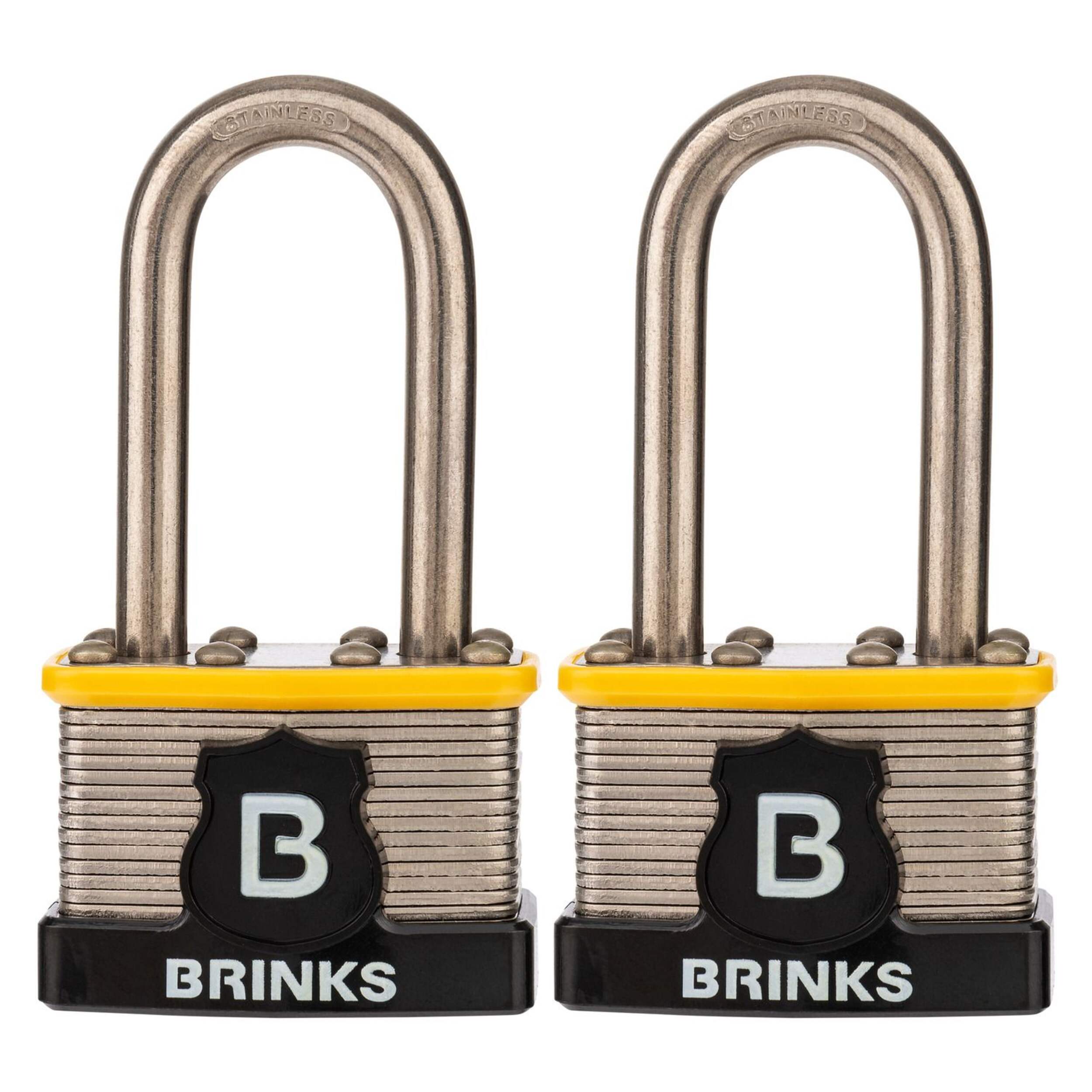 Brinks 44 mm Heavy Duty Laminated Stainless Steel Padlock Front_Flat