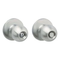 Tell Light Duty Commerical Door Knob, Privacy Locking, Stainless Steel Front_Three_Fourths_Angled_Right