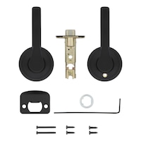 Weiser Henley Passage Door Handle, Non-Locking Reversible Square Exterior/Interior Door Lever, Matte Black Composite_or_Mixed