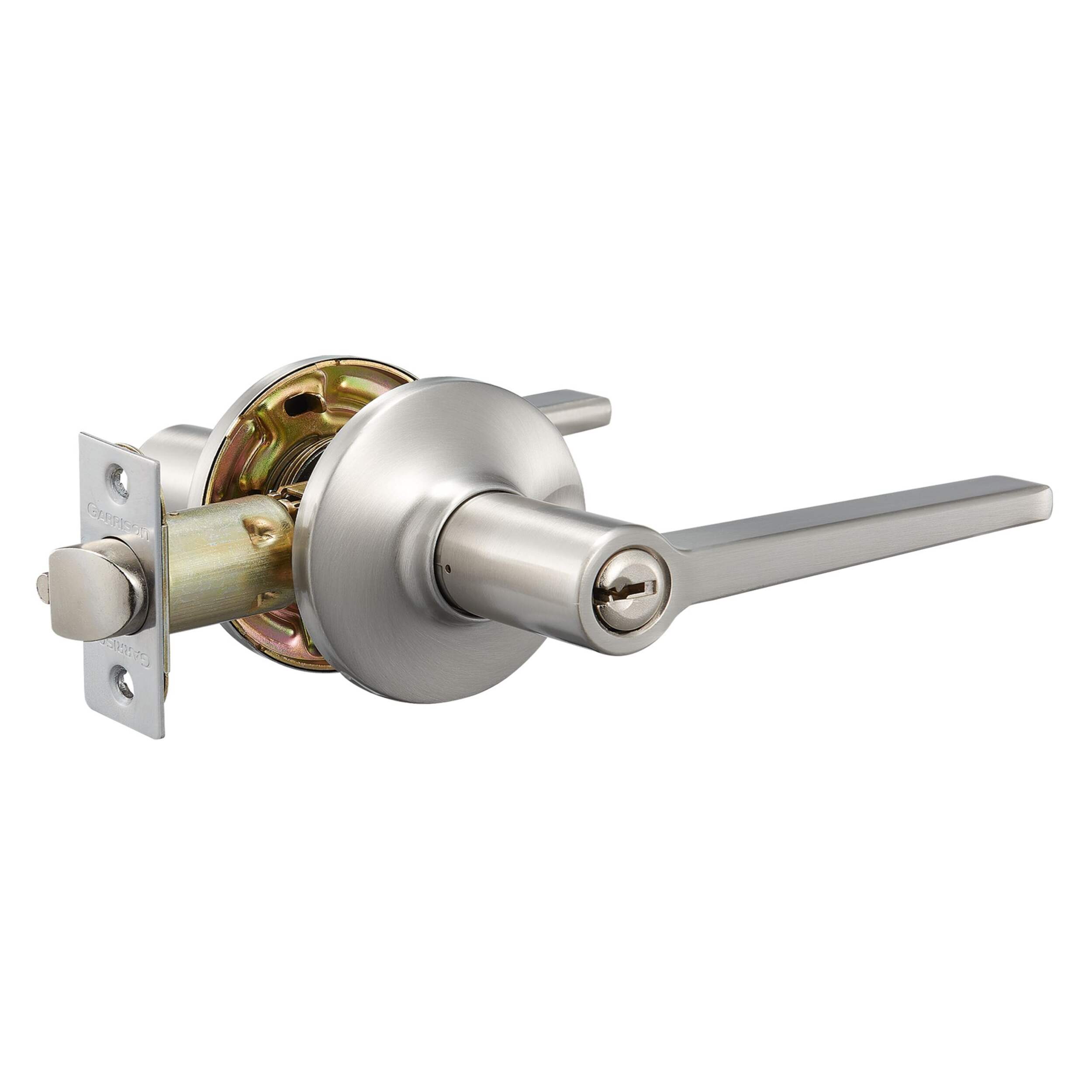 Garrison Manchester Keyed Entry Lever, Satin Nickel Composite_or_Mixed