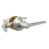 Garrison Manchester Privacy Lever, Satin Nickel Front_Three_Fourths_Angled_Right