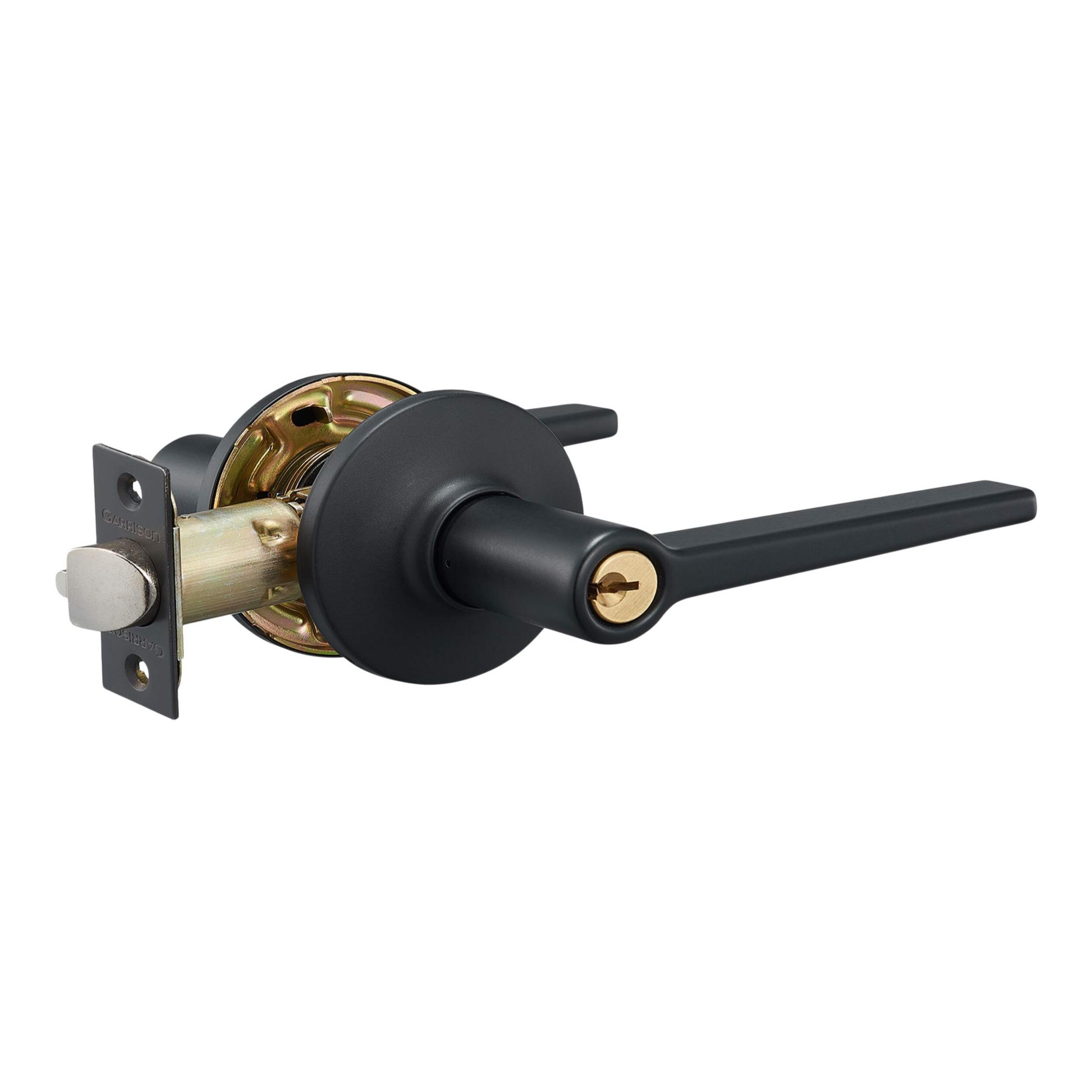 Garrison Manchester Keyed Entry Lever, Matte Black Composite_or_Mixed