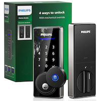 Philips 1000 Modern Biometric Deadbolt with 4 Unlock Methods Composite_or_Mixed
