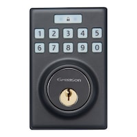 Garrison Contemporary Electronic Lock, Black Front_Flat