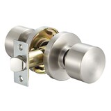 Serrure de passage Garrison Riga Rose, nickel satiné Front_Angled_Right