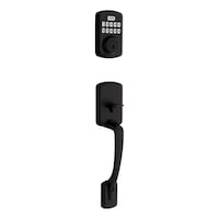 Weiser Powerbolt Henley Door Lock, Matte Black Front_Angled_Right
