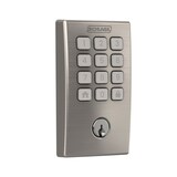 Schlage Arrive Century Door Lock with App Control, Satin Nickel Front_Three_Fourths_Angled_Right