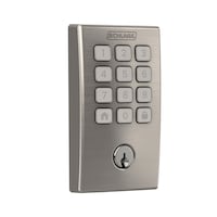 Schlage Arrive Century Door Lock, Satin Nickel Front_Three_Fourths_Angled_Right