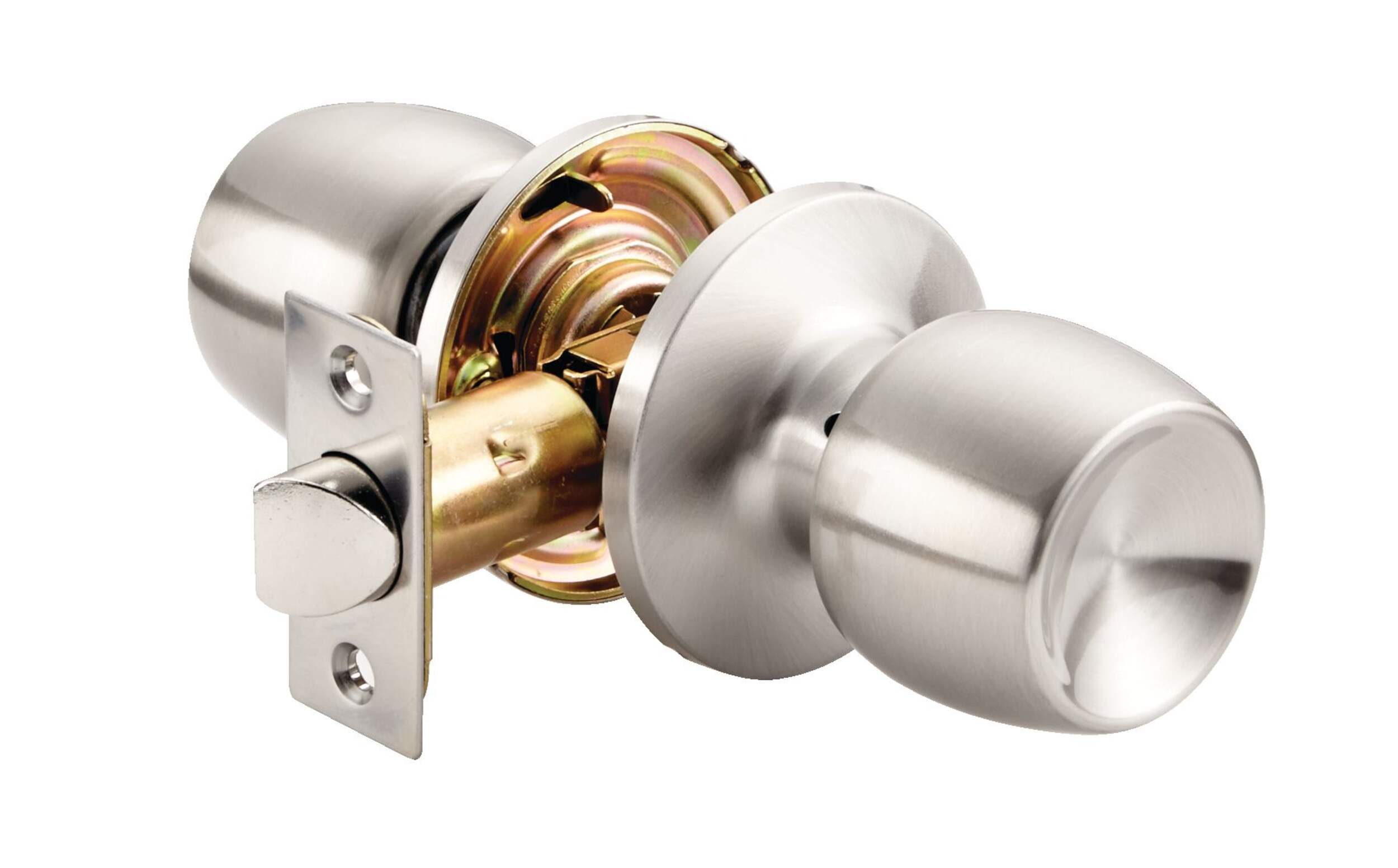 Garrison Devon Passage Tulip Door Lever Handle Set, Satin Nickel Front_Angled_Right