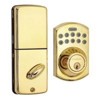 Garrison Electronic Deadbolt Door Lock, Brass Front_Angled_Right