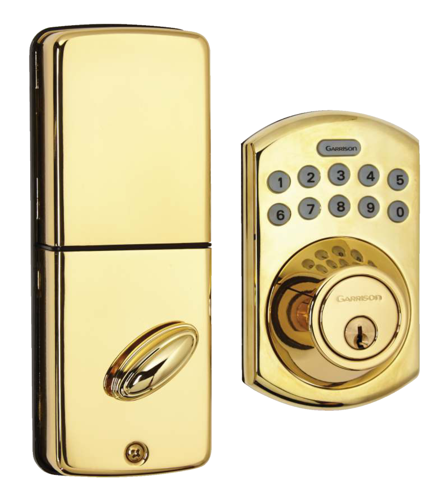 Garrison Electronic Deadbolt Door Lock, Brass Canadian Tire