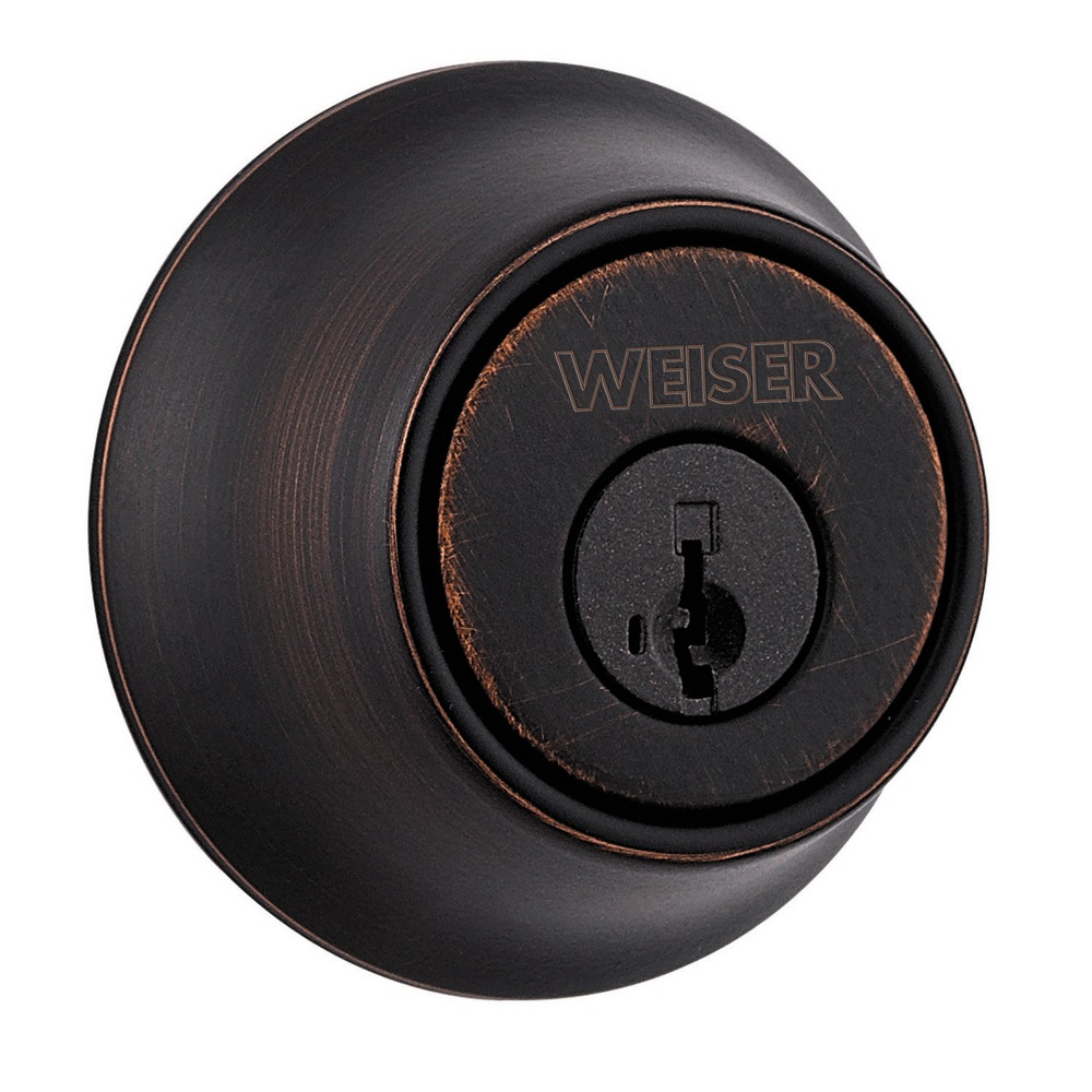 Weiser Single Cylinder Deadbolt, Veniatian Bronze Canadian Tire