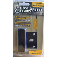 The Door Guardian Door Reinforcement Hinged Lock, Black Front_Flat
