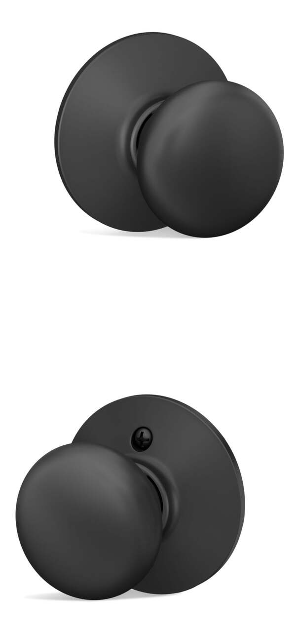 Schlage Bowery Privacy Door Knob Lock Set, Matte Black