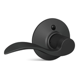 Schlage Accent Hall and Closet Passage Door Lever, Lifetime Warranty, Matte Black Front_Three_Fourths_Angled_Right