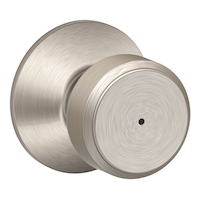 Schlage Bowery Privacy Door Knob Lock Set, Satin Nickel Front_Angled_Right