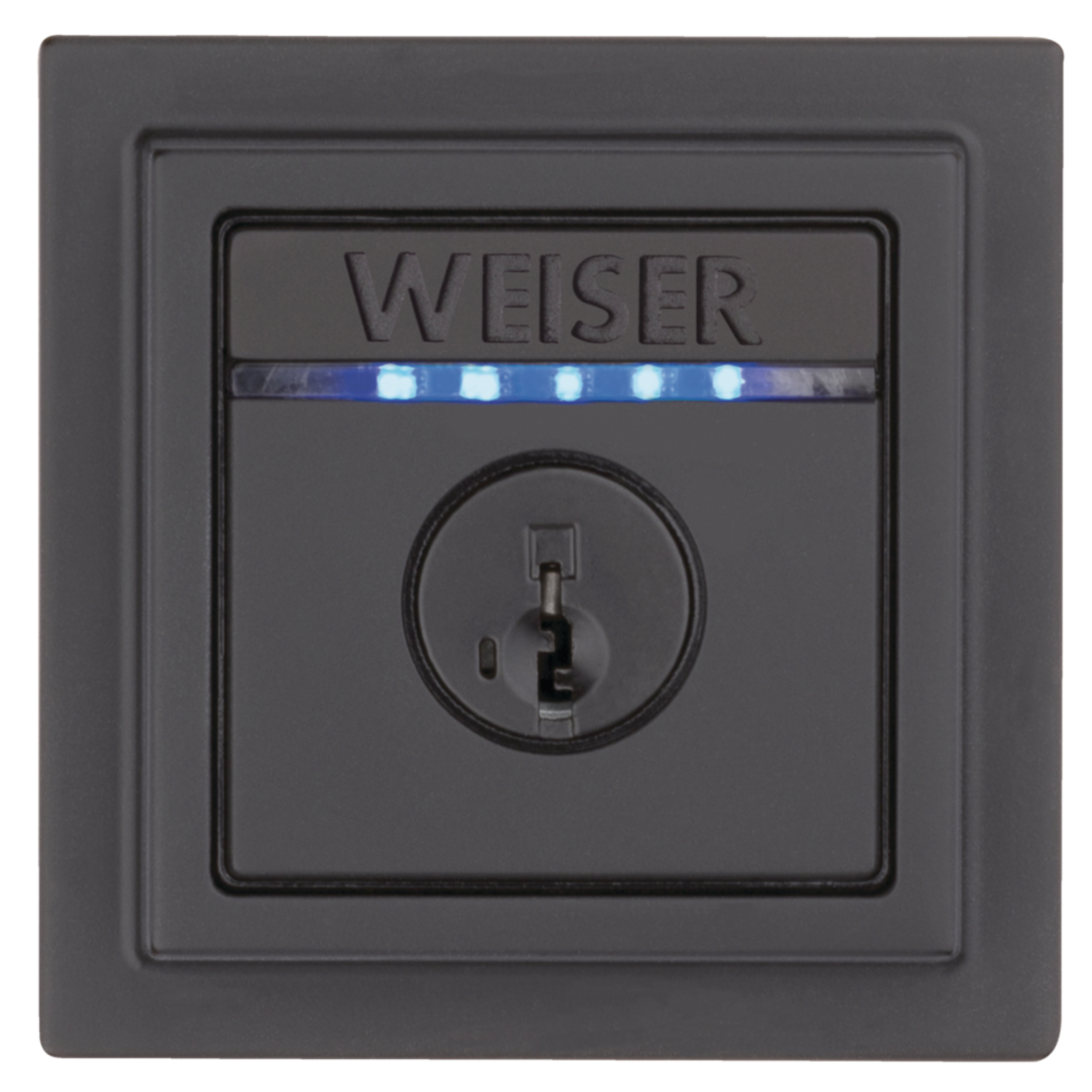 Serrure électronique Weiser Kevo 2, noir de fer Front_Flat