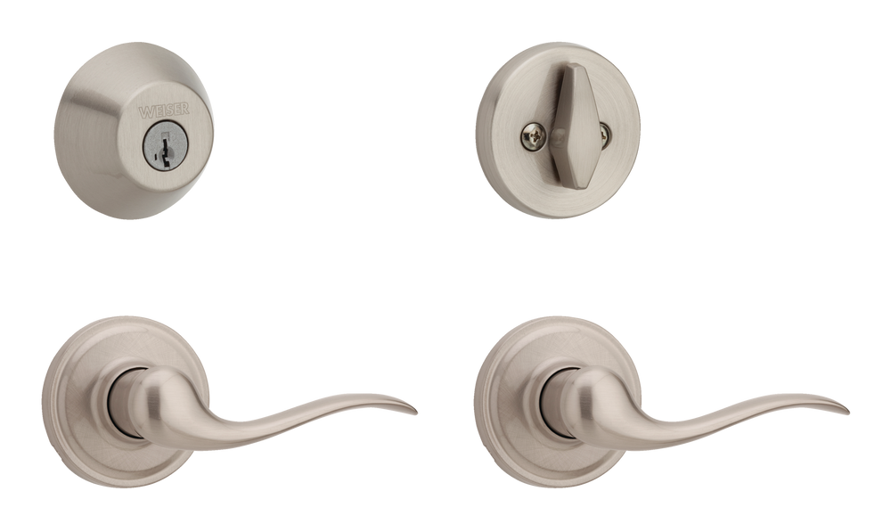 Weiser Toluca Lever/Deadbolt Combo Pack, Satin Nickel Canadian Tire