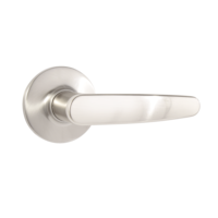 Serrure de porte de couloir à levier Garrison Straight, nickel satiné