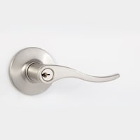 Garrison Juran Entry Keyed Door Lever Lock Set, Satin Nickel