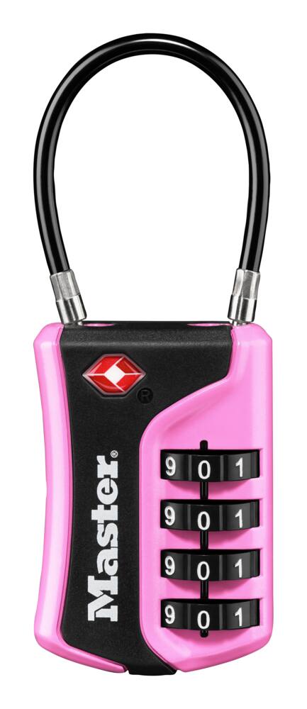 Master Lock 36mm-Wide Resettable Numeric-Combination 4-Dial TSA Luggage ...