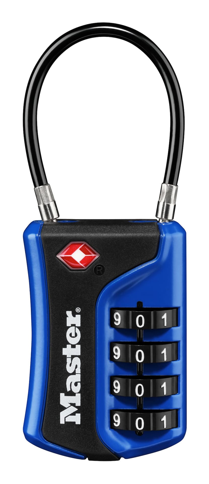 Master Lock 36mm-Wide Resettable Numeric-Combination 4-Dial TSA Luggage  Lock, Assorted Colours