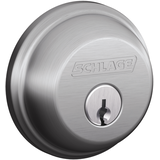Schlage Light Commercial Deadbolt, Satin Chrome Front_Angled_Right
