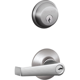 Pêne dormant et poignée Schlage, Elan, chrome satiné