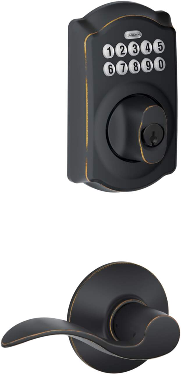 Schlage BE365 Camelot Keypad Deadbolt with Accent x Camelot