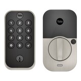 Yale YRD410 Assure Lock 2 Keypad with Wi-Fi, Satin Nickel Front_Flat