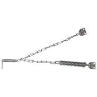 Ideal Security Storm Door Chain, Silver Front_Flat