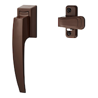 Ideal Security Storm Door Pull Handle Set, Brown Front_Angled_Left