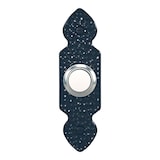 Globe Wired Lighted Push Doorbell Chime Button, Hammered Black Front_Flat